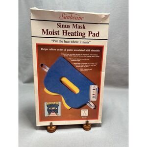 Sunbeam Sinus Mask Moist Heating Pad Blue Vintage Model 752 1980s OS